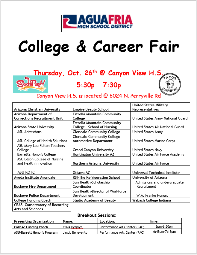 AF District College and Career Fair